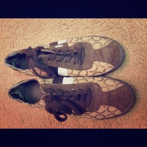 Brown sneakers